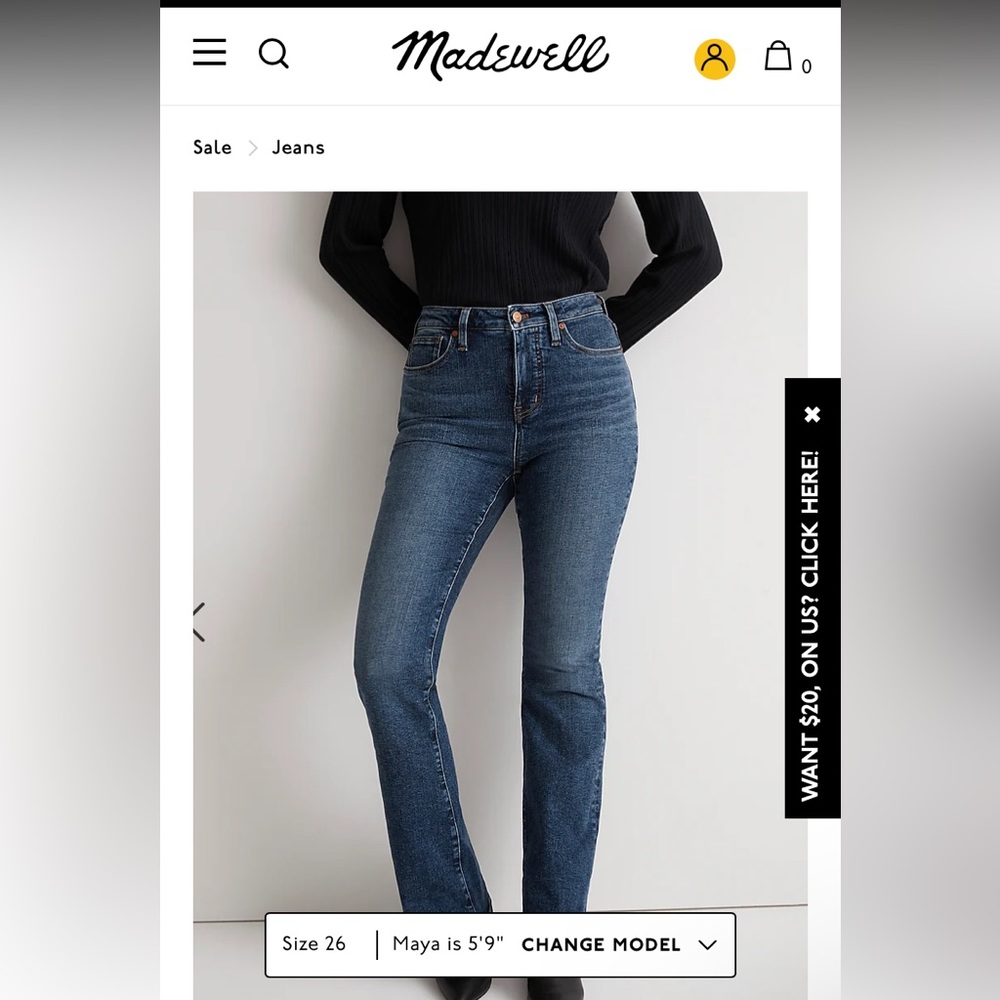 Madewell Curvy Skinny Flare Jean